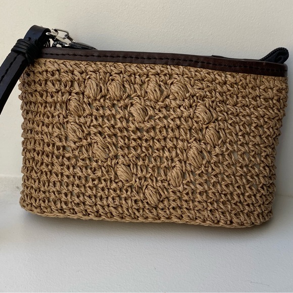 Brighton Wicker Wristlet Mini Bag Crossbody / Like- New - Picture 2 of 9